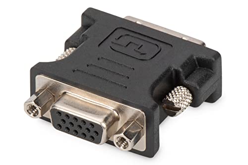 DIGITUS ASSMANN - Adaptador de gráficos DVI-I, DVI (24 + 5) -HD15, Full HD 60Hz, 1920 x 1080 píxeles, negro