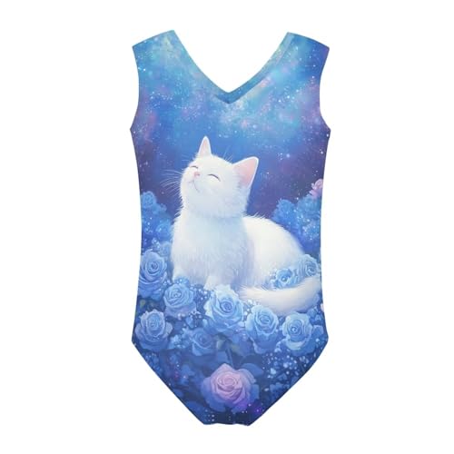 Image of Girls Bathing Suit Size 3-14 Swimsuits for Girls One-Piece Swimwear Summer V-Neck Sleeveless