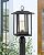 Beionxii Outdoor Post Light, Large Exterior Lamp Post Light Pier Mount Lantern with Base, Black Cast Aluminum w/Clear Glass (19" x 9") - A197P-1PK