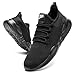 QIJGS Running Shoes for Men Tennis Athletic Gym Sneakers Mesh Lightweight Sports Fashion Workout Casual Shoes-Black-9.5