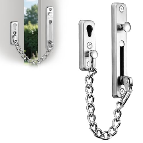 Door Chain Safety Lock, Stainless Steel, Silver