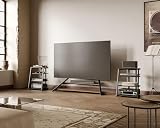 FITUEYES DESIGN 4-poziomowy stojak na media AV, drewniany stojak na telewizor, komponent, szafka, stojak stereo, wieża audio z regulacją wysokości, drewniane półki, do Apple TV/Xbox One, ps4, orzech włoski