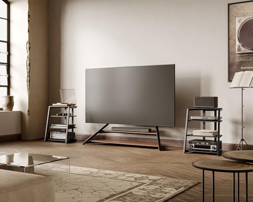 FITUEYES DESIGN HIFI Stand Record Player Stand 4-Tier Wooden Shelves for av amp/Turntable/Sky box/Xbox One/Printer Multifunctional Height Adjustable Load Capacity 50KG - Image 7