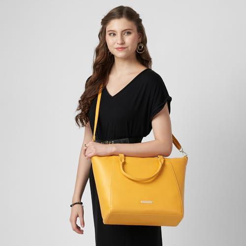 Image of Caprese Foxtail Large Satchel Bag for Women with Adjustable & Detachable Strap | Multiple Compartments | Versatile Shoulder, Crossbody & Handheld Bag for Work, Travel, and Everyday Use