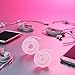 2Pcs Laser Pink Spiral Cable Protector, Chargers Data Cable Protect Sleeve, Headphone Cable Saver for Phone Earphone USB Data Cableor for Avoid Pets from Biting The Cable Sleeves Cord Management
