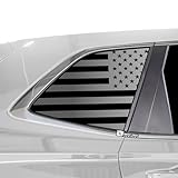 BOGAR TECH DESIGNS Precut Quarter Window American Flag Vinyl Decal Sticker Compatible with Honda CR-V 2023-2025, Matte Black