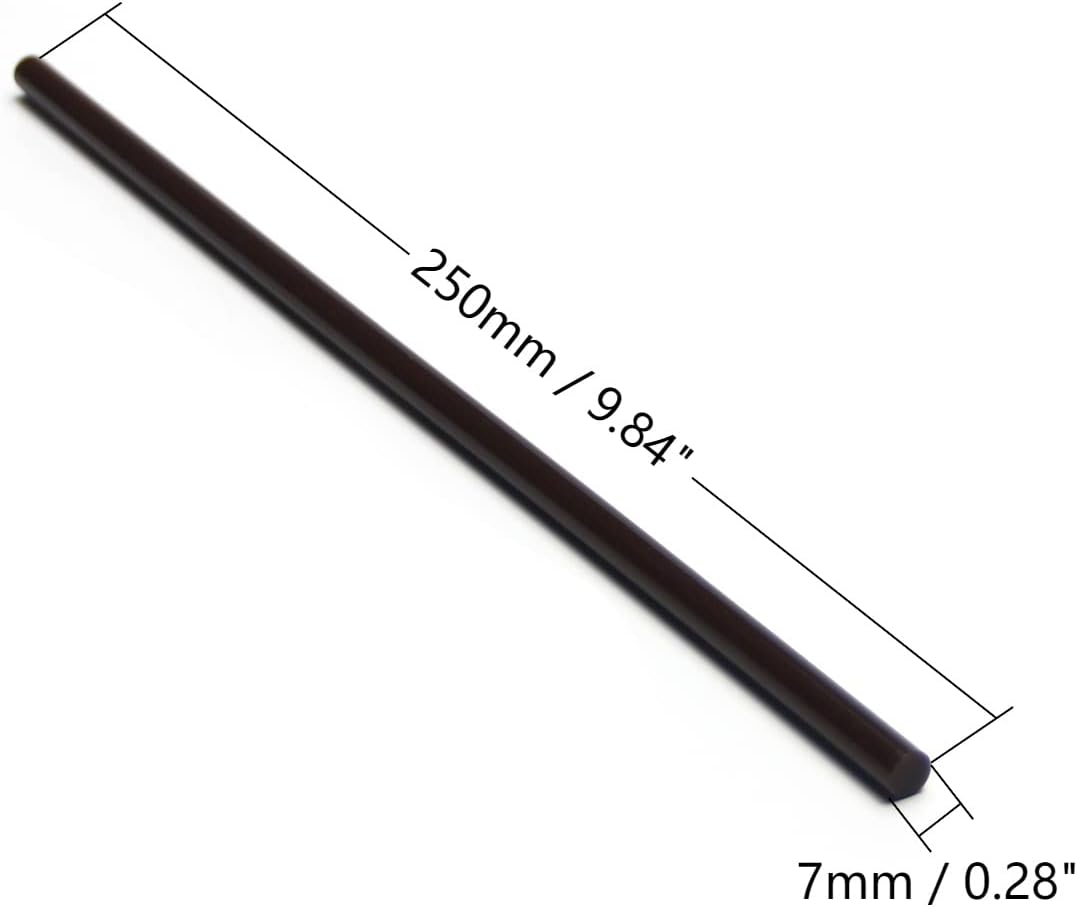 Bettomshin 20Pcs Hot Glue Sticks, Mini Size, 9.84" Long x 0.28" Dia EVA Adhesive Glue Sticks for DIY Arts, Crafts, General Repair and Gluing Projects - Compatible with Most Glue Guns - Brown