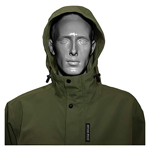 Rivers West Men's 40/40 Waterproof Lightweight Ultra Packable Rain Jacket with Fixed Adjustable Hood3