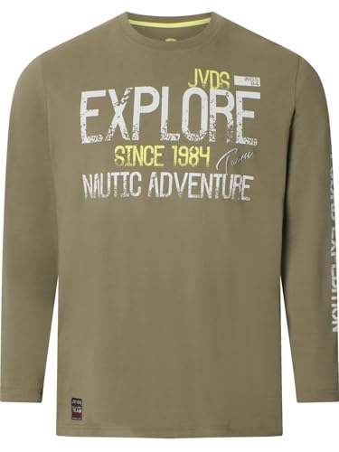T-shirt manches longues Elion Jan Vanderstorm en coton col tunisien boutonné