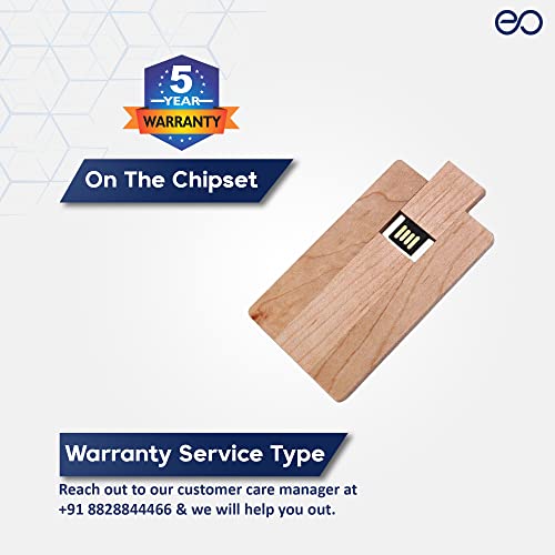 Image of eo Pen Drive 32 Gb Wooden Card Pendrive with Class 10 Chip Fast USB 2.0 Flash Drive Wooden Finish (Brown)