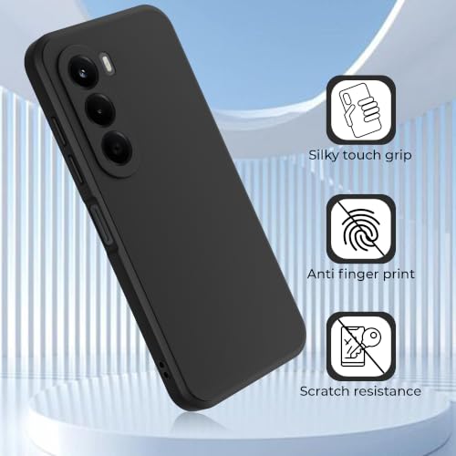 Image of A rtistque Back Cover Case for OnePlus Nord CE 6 Lite 5G with Camera Protection | Shockproof TPU|Stylish Protective Design|Slim Fit|Ultra Matte| Back Cover - Black