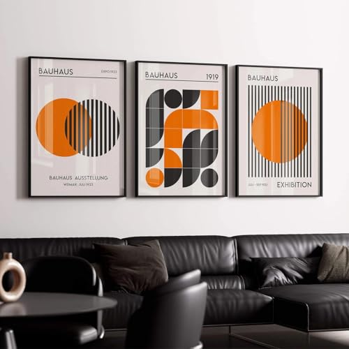 Affiche Géométrique Abstraite Bauhaus Peinture Sur Toile 50X70