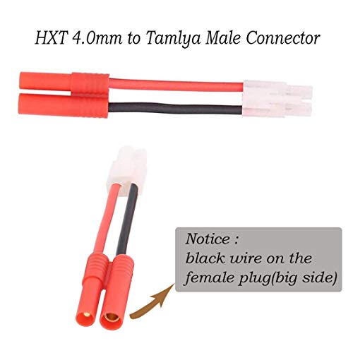 Fly Rc 2Pair Tamiya To Hxt 4.0Mm Banana Adapter Male Female For Redcat Racing Hexfly Nimh Battery Charger #TOP1