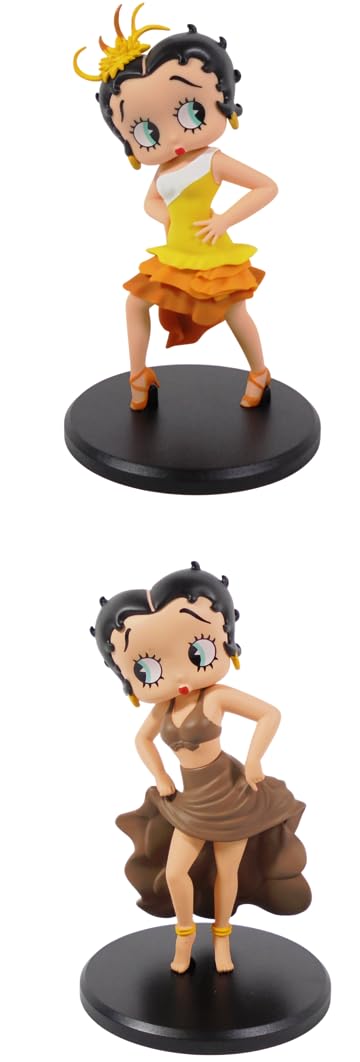 OPO 10 - Set Di 3 Statuette Betty Boop In Danza: Flamenco, Tango Argentino E Sevillana, Altezza 12 Cm, PVC, LBB1
