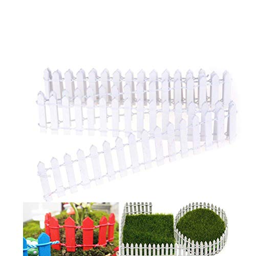 3Pcs 39Inch Miniature Fairy Garden Fence,Wood Picket Fence Palisade,Decorative Fence Fencing for Outdoor Decor,Moss Framing Ornaments,DIY Micro-Landscape Plant Pots Bonsai Accessories,120' by 2'