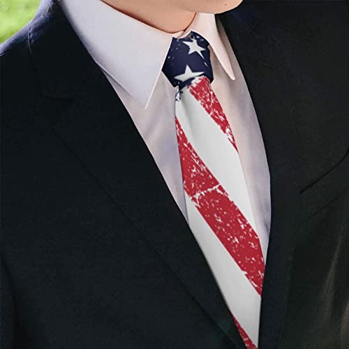 American Flag Necktie For Men Women,Casual Novelty Crazy Suiting Tie For Party Gift #TOP7
