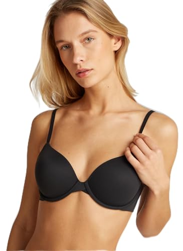 Calvin Klein Women's Lightly Lined Adjustable Plunge Bra, Black (Black), 36DD