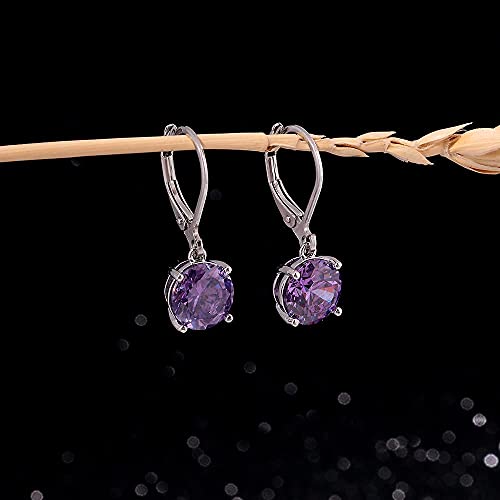 CiNily Leverback Dangle Earrings Created Crystal Drop Earrings Gold Plated Jewelry Gift for Women Girls 8mm4