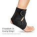 Bracoo Ankle Support Brace For Men & Women, Adjustable Compression Sleeve Strap Wrap, Sprain, Arthritis, Pain Relief, Sports Injuries and Recovery, Breathable Neoprene Brace, FS10