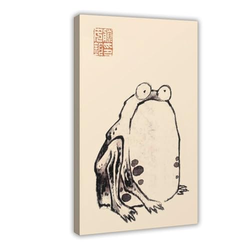 Toile grenouille japonaise pour habiller un mur vide de chambre ou bureau