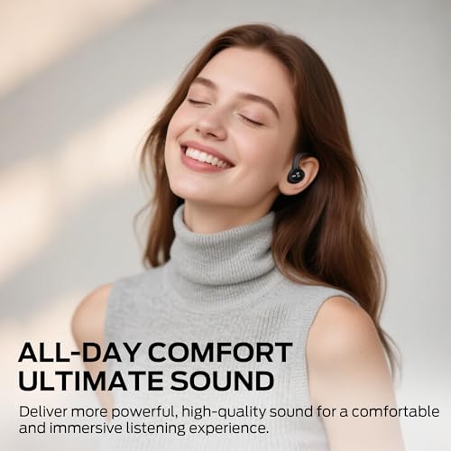 Image of Monster N-Lite 216 Wireless Earbuds, Sports Earbuds with Earhooks, Noise Cancelling Headset, Stereo Deep Bass Over Ear Buds 48H Playtime, IPX6 Waterproof Earphones for Sports /Running /Workout(Black)