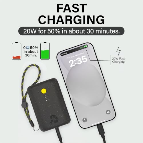 Image of Nimble Champ Portable Charger, 10000mAh Power Bank Fast Charging, 20W Dual USB-C Battery Pack with Cable, Travel Essential Power Bank for iPhone Galaxy Tablet iPad MacBook