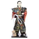 BAZEITFLOW Muñeca Samurái Japonesa de Escritorio 1 Pieza, Figura Decorativa de Estilo Japonés para Centro de Mesa, Adorno Artesanal para Decoración del Hogar y Oficina
