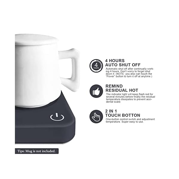 VOBAGA Coffee Mug Warmer, Electric Coffee Warmer for Desk with Auto