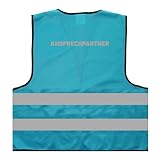 Ansprechpartner - Anlaufstelle Warnweste BZW. Signalweste mit reflektierendem Aufdruck - Größe L/XL, Skyblau