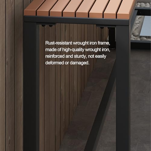 Industrial Rectangular Narrow Bar Table, Counter Height Dining Table for Modern Homes, Kitchen & Bistro Use, 15.7"x63" - Stylish Bar Unit, No Stools Included