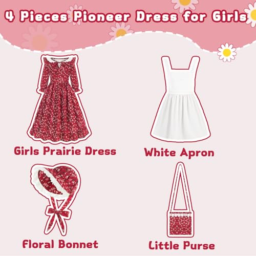 Vestido Colonial Floral para Niñas Aoiviss miniatura 5