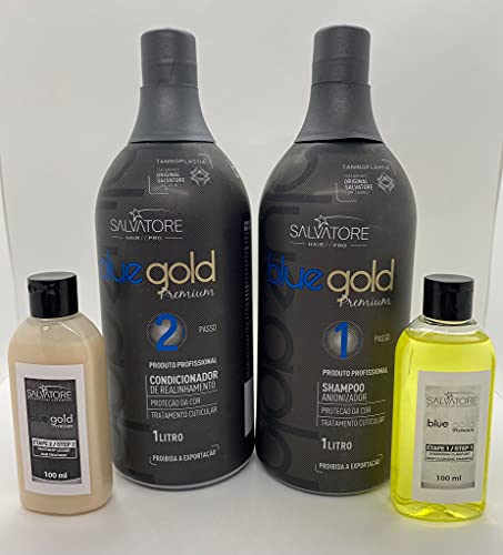 SALVATORE BLUE GOLD PREMIUM (2 X 100ML Shampoo and Keratin)