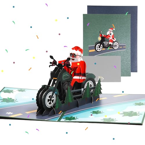 クリスマス カード BRONC クリスマスの木 ポップアップカード クリスマスカード 封筒付き メッセージカード ポップアップカード 3D おしゃれ お祝いカード（サンタクロース ）