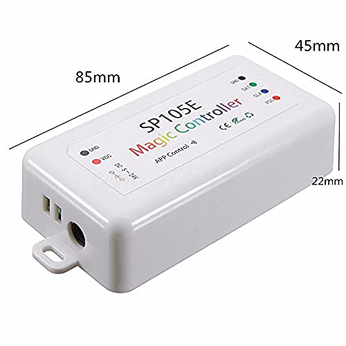 Rgbzone Sp105E Bluetooth Led Controller Dc5-24V Ios/Android App For Ws2811 Ws2812B Ws2815 Ws2813 Ws2801 Sk6812-Rgbw Etc Individually Addressable Programmable Led Pixel Module Panel Light, Suit Indoor #TOP1