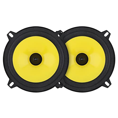 ePathChina 2pcs Full Range Frequency Car Audio Speaker Heavy Mid-bass Ultra-Thin Modified Speaker Non-Destructive Installation (5 Inch)