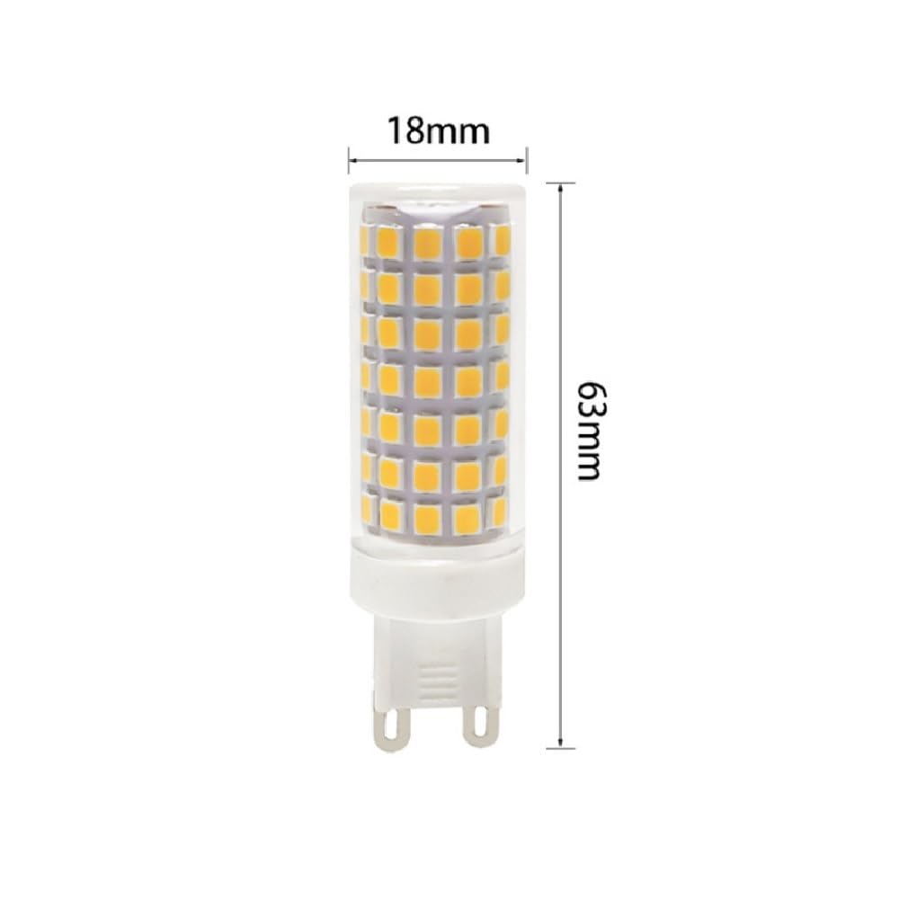 1fortunate Paquete de 20 bombillas LED en forma de maíz, CA 220 V, G9/E12/E14, lámparas de araña de cristal, 10 W, 102 leds, bombillas regulables(Warm White E12)