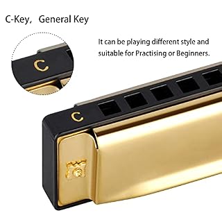EastRock Harmonica 10 trous, 20 mélodies Blues en Do pour débutants, adultes, enfants, cadeau avec étui et chiffon de… - Les Beatles, Paul McCartney, John Lennon, RIngo Starr, George Harrison EastRock Harmonica 10 trous, 20 mélodies Blues en Do pour débutants, adultes, enfants, cadeau avec étui et chiffon de… – Image 2
