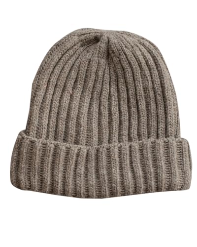 FosterNatur, Gorro de lana merino para mujer/hombre, 100% lana, Elk, Talla única