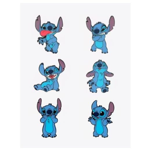 Loungefly - Walt Disney - Stitch Funny Faces - Pin de Esmalte - Compra a ciegas - Idea para Regalo - Juguetes para niños y Adultos - Figuras de colección y exposición