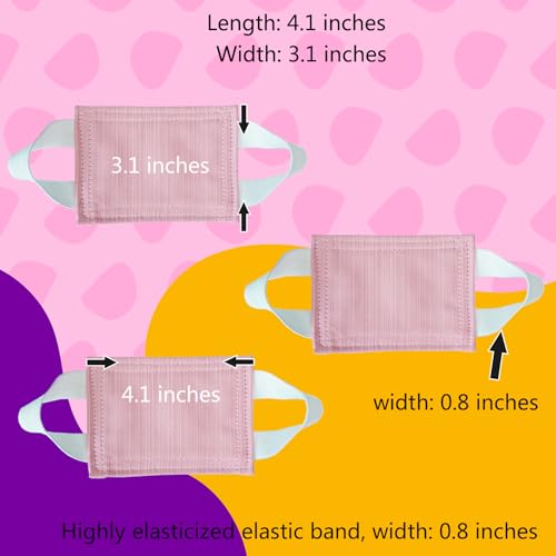 Image of Baby Proof Door Silencer & Cloth Latch Cover, Quiet Close Anti-Slam Pads to Prevent Slamming and Accidental Locking, for Nursery and Toddler Safety (3, Pink, 4.1 * 3.1 inches)