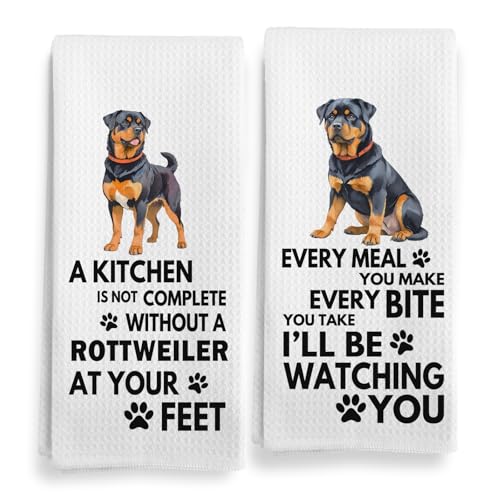 Qeheb 313-Sy-MJ02-Dog rottw Home & Kitchen, Cucina e sala da pranzo, Pranzo e intrattenimento, Accessori da tavolo, Biancheria, Strofinacci e strofinacci