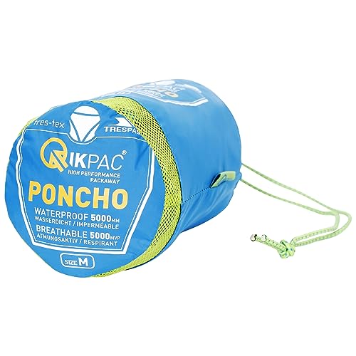 Poncho plegable de bolsillo chubasquero impermeable Trespass Qikpac transpirable unisex 7