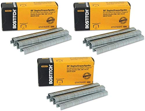 Bostitch B8 PowerCrown Premium Heftklammern, 0,25 Zoll Bein, Vollrip (STCR21151/4), 12 Stück