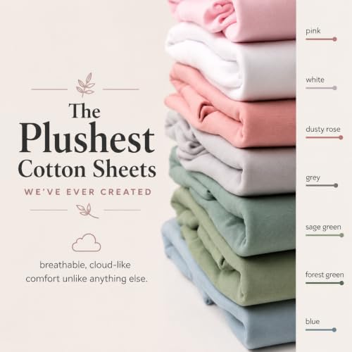 Image of GOTS Organic Pack and Play Sheets Fitted - 1 Pack Mini Crib Sheets Premium Weight Turkish - Cotton 38x26 Neutral Toddler Playard Bedding, Fitted Mini Baby Crib Mattress Cover Boy, Girl