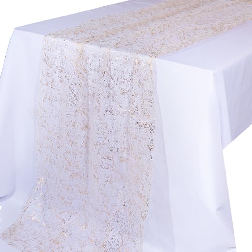 Axvxby Tischläufer Gold 70 x 300 cm Hochzeit Geburtstag Party...