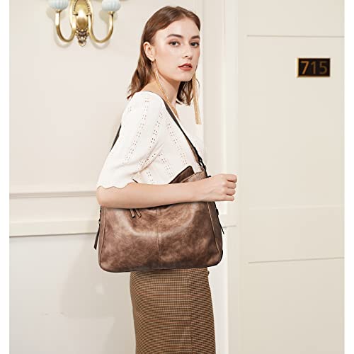 Foxlover Faux Leather Hobo Handbags For Women Large Crossbody Shoulder Bag Ladies Tote Purse #TOP1