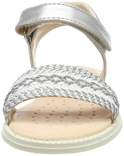 Geox J Sandal Karly Girl, Silver Silver C1007, 37
