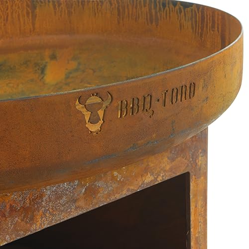BBQ-Toro Feuerschale | Outdoor Feuerstelle mit DREI Standbeinen und Zwei Griffen | Feuerschalen für den Garten, Brennschale, Garden Fire Pit, Fire Bowl, Feuerwanne – Bild 4