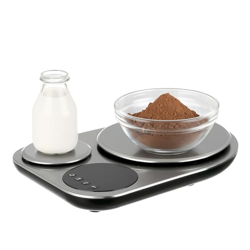 Kasanova 1 Digitale Küchenwaage-SmartChef Doppelplattform, Edelstahl ABS-Kunststoff Elektronische Komponenten