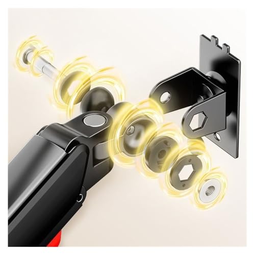 Bras de moniteur à ressort à gaz réglable support double écran 32" aluminium